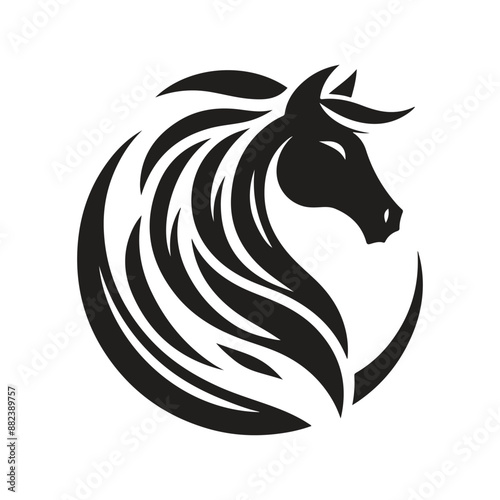 Wallpaper Mural horse silhouette vector Torontodigital.ca