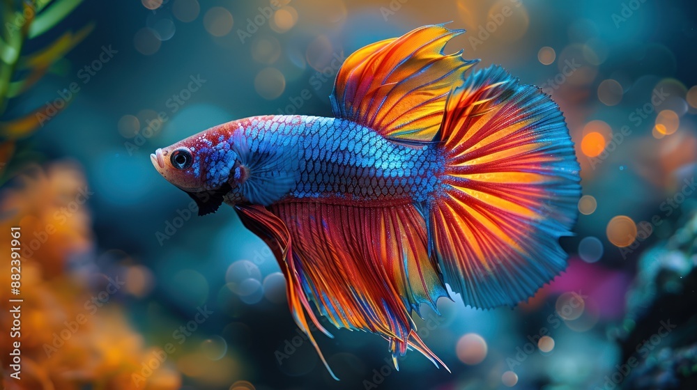 Colorful Siamese Fighting Fish Colorful Siamese Fighting Fish