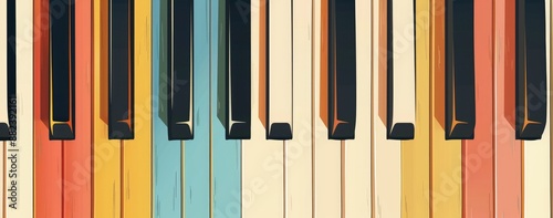 Closeup view of an electronic piano keyboard
