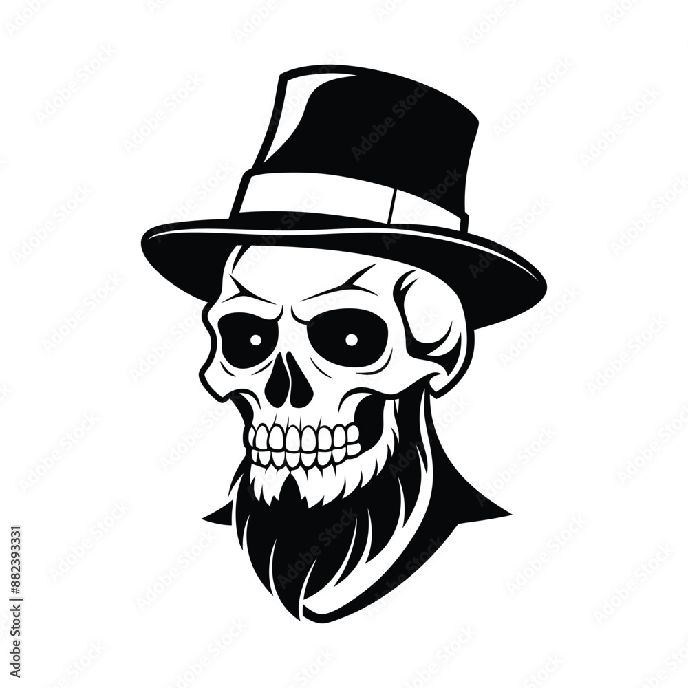 ghost skull vector on white background ghost skull vector on white background