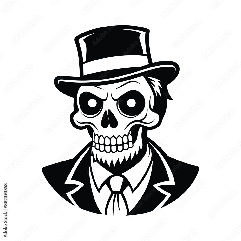 ghost skull vector on white background ghost skull vector on white background