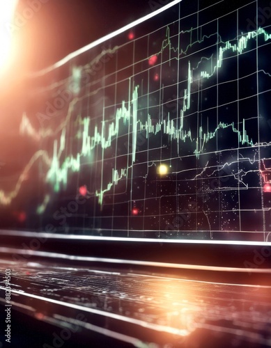 chart market stock technology indicator crisis visualization economy crash diagram glow background shiny data finance graph money business currency statistic