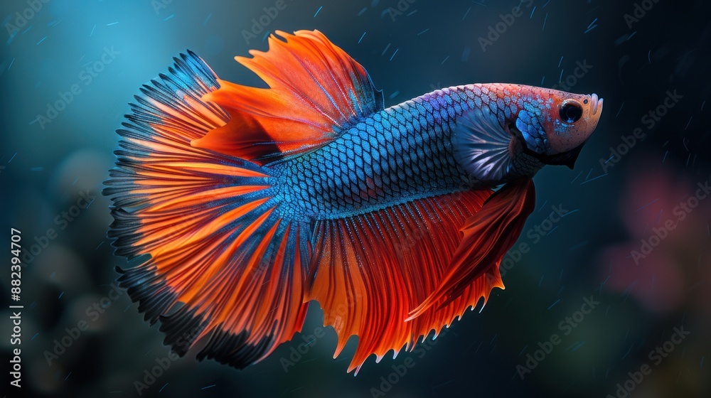 A Colorful Betta Fish A Colorful Betta Fish