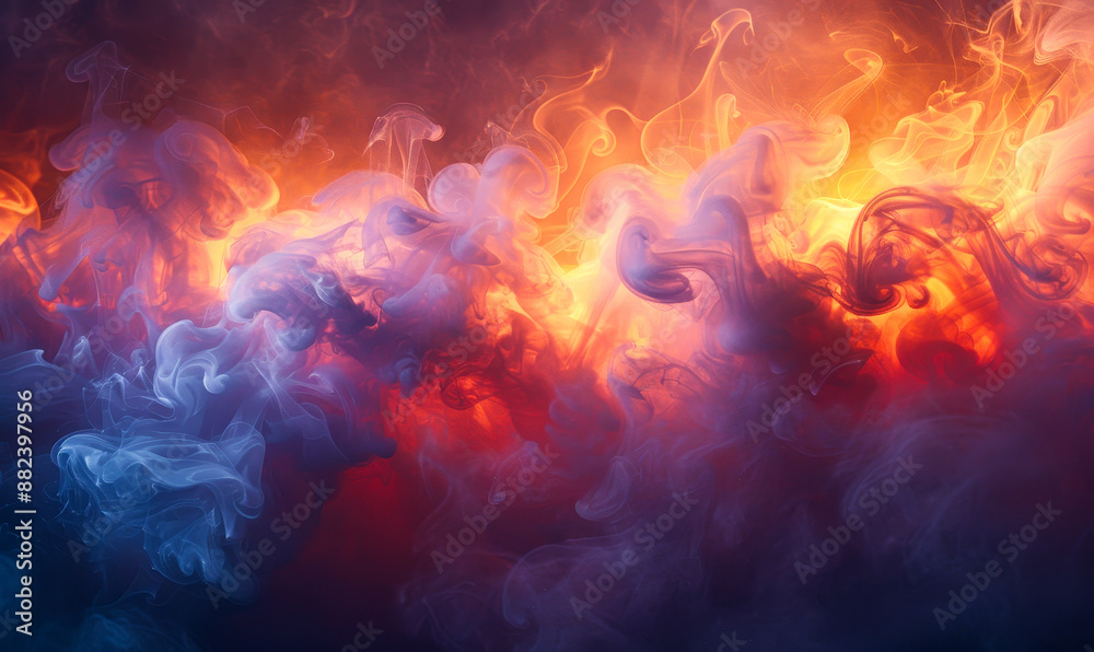 Abstract Fire and Smoke Seamless Texture Background with Fiery Hues and Dynamic Swirls for Artistic and Creative Design Projects Abstract Fire and Smoke Seamless Texture Background with Fiery Hues and Dynamic Swirls for Artistic and Creative Design Projects