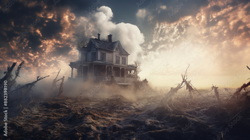 Fototapeta premium ABANDONED HOUSE HAUNTED BY SPIRITS 10