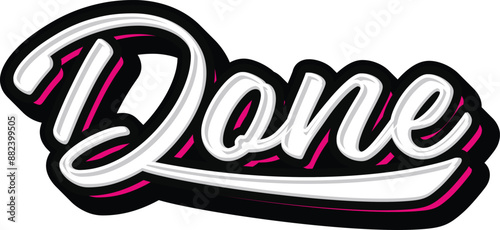 Done Typography vector template