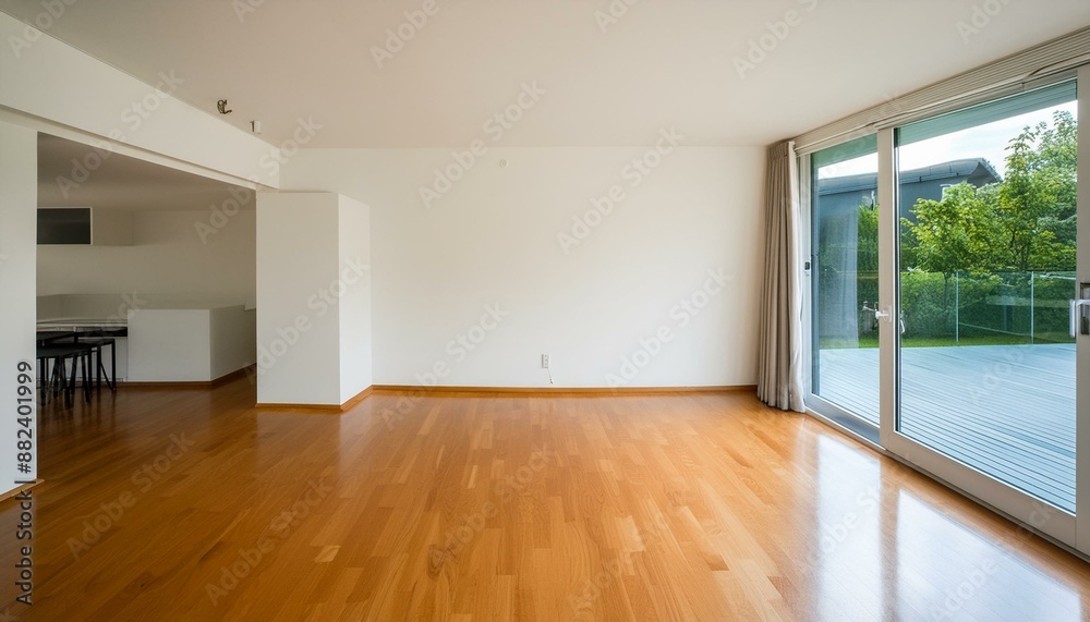 Obraz premium Empty white living room in modern house 
