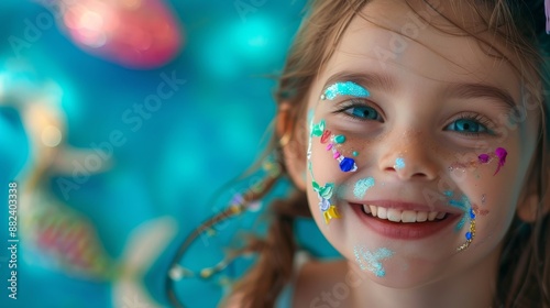 Face painting with generative AI for a little girl