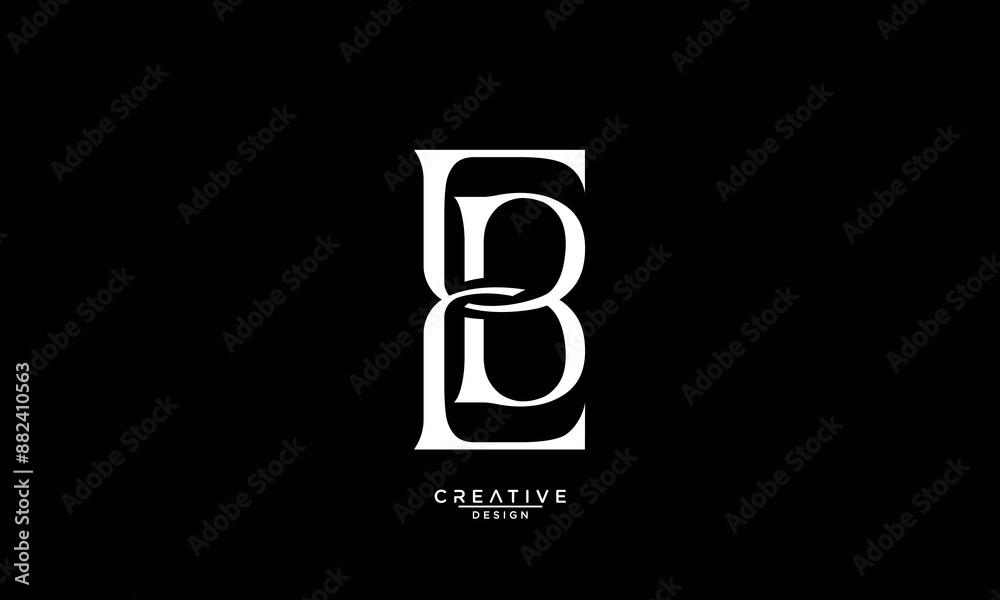 BE, EB, B, E, Abstract Letters Logo Monogram BE, EB, B, E, Abstract Letters Logo Monogram
