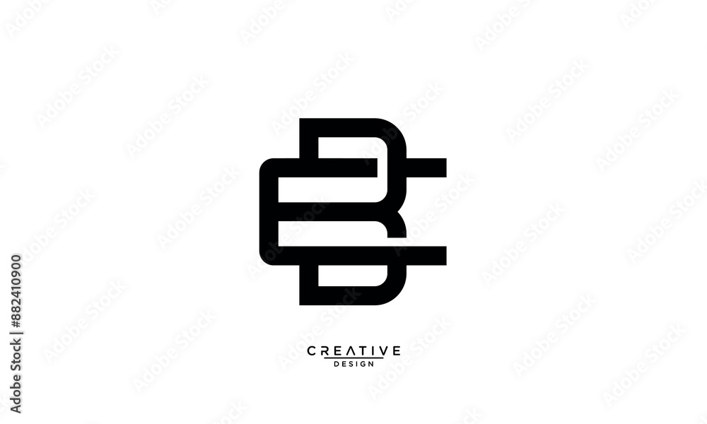 BE, EB, B, E, Abstract Letters Logo Monogram
