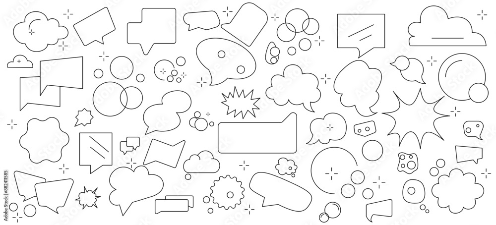 Bubbles chat and speech line collection. Speech bubble, speech balloon, chat bubble, chat sign, arrows and design elements set. Bubbles chat and speech line collection. Speech bubble, speech balloon, chat bubble, chat sign, arrows and design elements set.