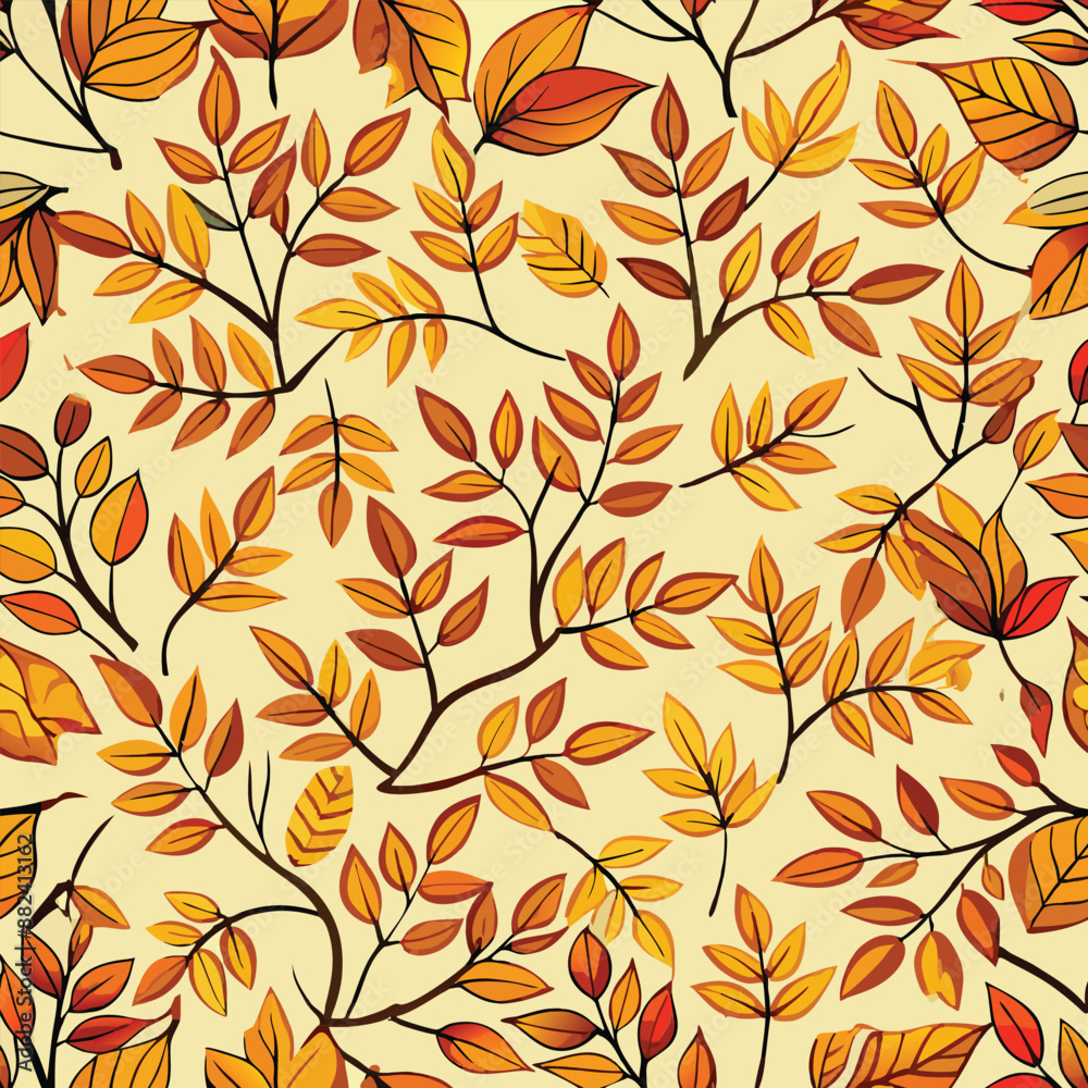 Autumn pattern vector design background Autumn pattern vector design background