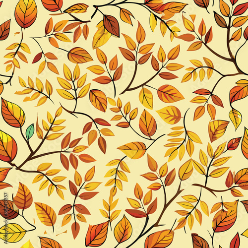 Autumn pattern vector design background