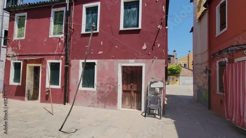 Colorful buildings in Burano, Italy