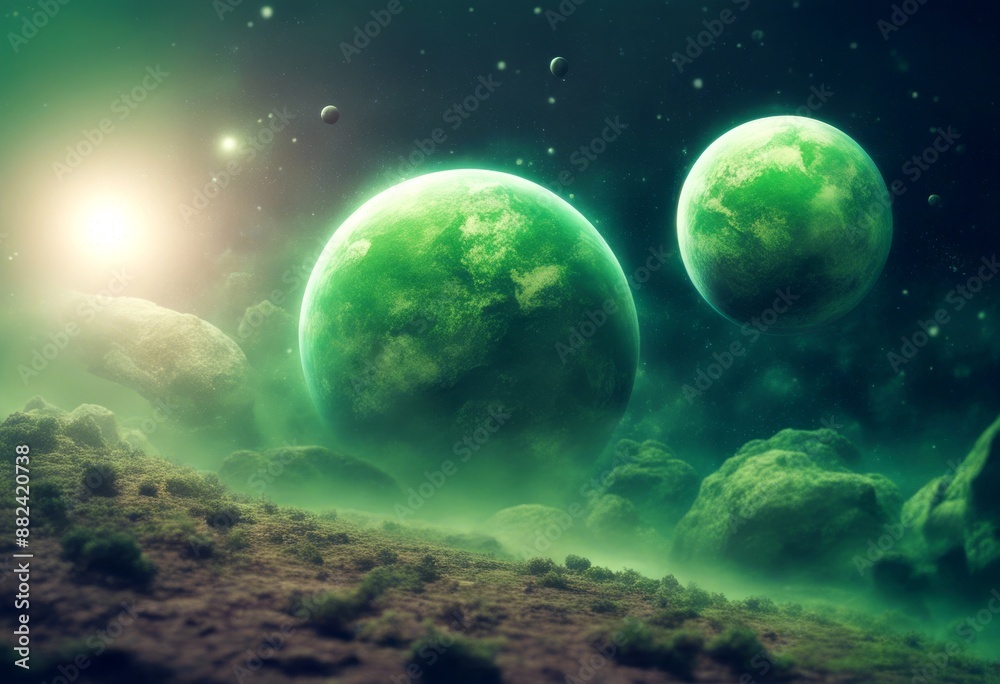 green cosmos sphere illustration illustrations ecology astronomy generative eco universe created globe planets olated space ai planet green cosmos sphere illustration illustrations ecology astronomy generative eco universe created globe planets olated space ai planet