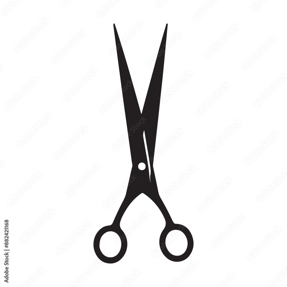 scissors vector silhouette icon on white background scissors vector silhouette icon on white background
