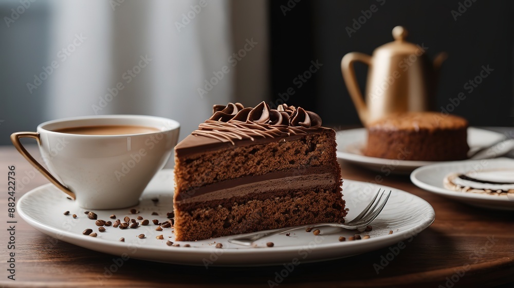 cup of coffee with chocolate brownie cup of coffee with chocolate brownie