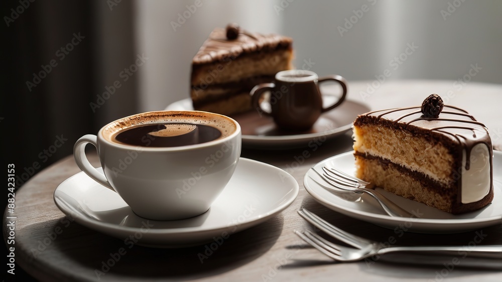 cup of coffee with chocolate brownie cup of coffee with chocolate brownie
