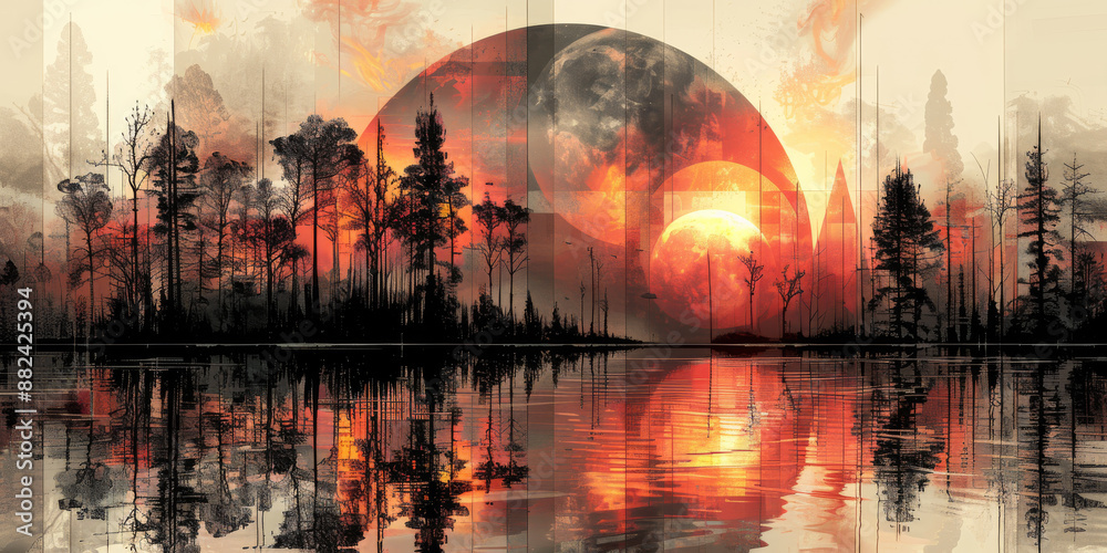 Fototapeta premium カラフルな水彩テクスチャ背景