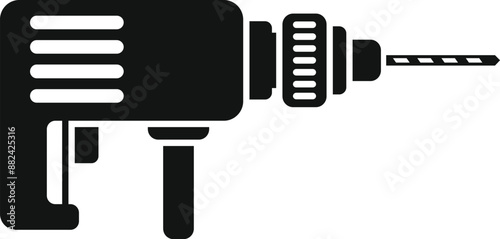 Electric hammer drill with helical drill bit for construction works