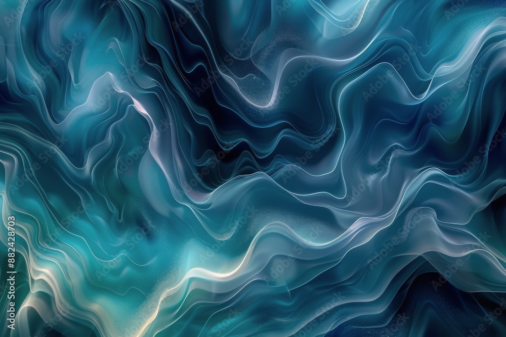 Abstract Blue and White Swirling Liquid Marble Pattern Abstract Blue and White Swirling Liquid Marble Pattern