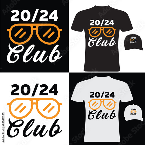 20_24 Club T-shirt vector typography design