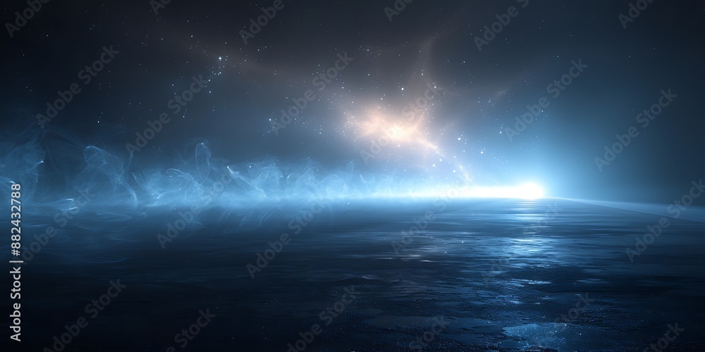 Abstract background with light beam on misty backdrop and smooth texture Abstract background with light beam on misty backdrop and smooth texture