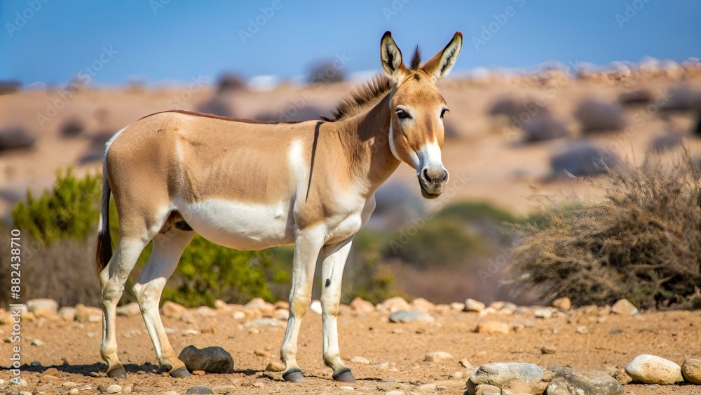 Onager (semi-domesticated donkey) inhabits nature reserve parks in the Middle East Onager (semi-domesticated donkey) inhabits nature reserve parks in the Middle East