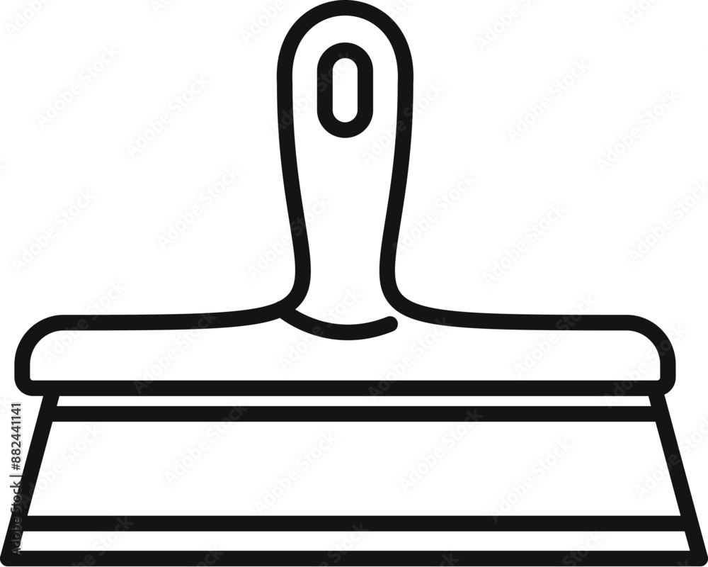 Cleaning tool icon with wooden handle for washing windows, cleaning service logo Cleaning tool icon with wooden handle for washing windows, cleaning service logo