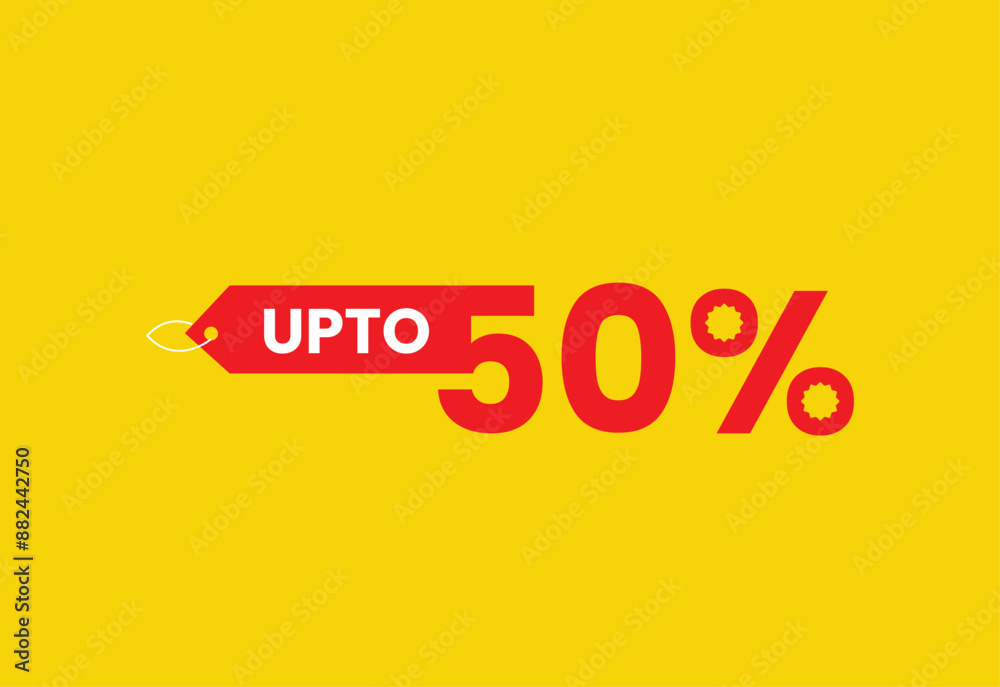 Upto 50% logo unit minimal design illustration Upto 50% logo unit minimal design illustration