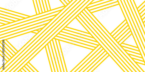 Vector banner with yellow ramen pattern on white background. Abstract pattern.