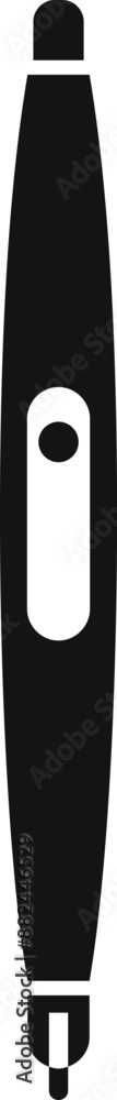 Black silhouette of an electronic cigarette device with a button, for vaping Black silhouette of an electronic cigarette device with a button, for vaping