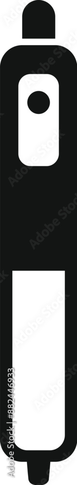 Obraz premium Simple icon of a modern electronic cigarette with a button, representing vaping and alternative smoking devices