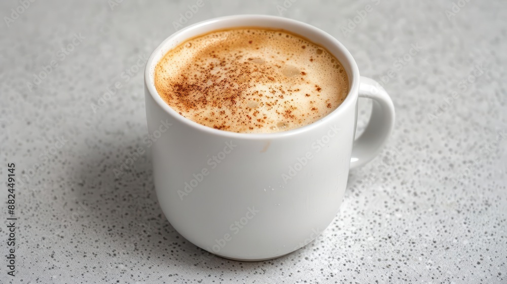 A frothy cappuccino offers a delightful mix of espresso, milk, and foam A frothy cappuccino offers a delightful mix of espresso, milk, and foam
