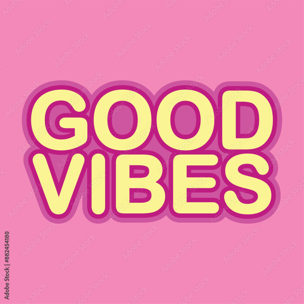 Good vibes slogan phrase vector illustration. Quote with inspirational happy vibes trendy style on pink background flat style. t-shirt design concept.Good vibes only text slogan print, poster, card. Good vibes slogan phrase vector illustration. Quote with inspirational happy vibes trendy style on pink background flat style. t-shirt design concept.Good vibes only text slogan print, poster, card.