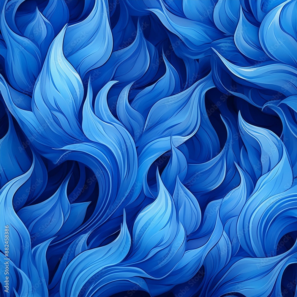 Obraz premium Blue flames of fire background texture 