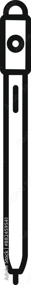 Black outline icon representing a stylus pen, a tool for precise input on touch screen devices, ideal for digital drawing and note taking Black outline icon representing a stylus pen, a tool for precise input on touch screen devices, ideal for digital drawing and note taking