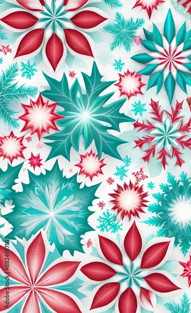 seamless pattern with red flowers seamless pattern with red flowers