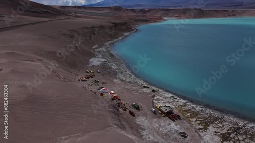 Wallpaper Mural Majestic aerial view of Laguna Verde in Bolivia showcasing South America's natural beauty. Bird's-eye perspective of Laguna Verde in Bolivia emphasizing grandeur of South American nature. Torontodigital.ca
