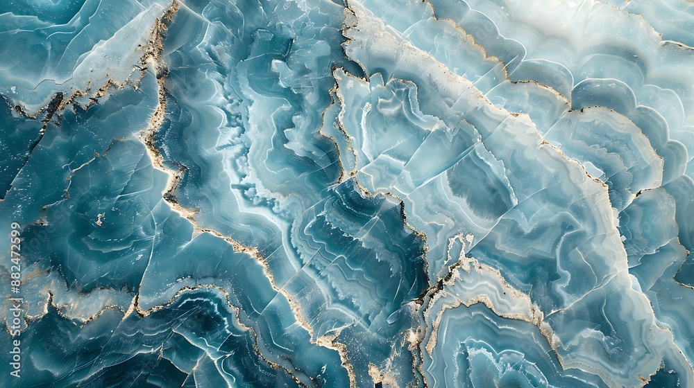 Hexagonal Cyan Marble: A Mesmerizing Abstract Pattern Hexagonal Cyan Marble: A Mesmerizing Abstract Pattern