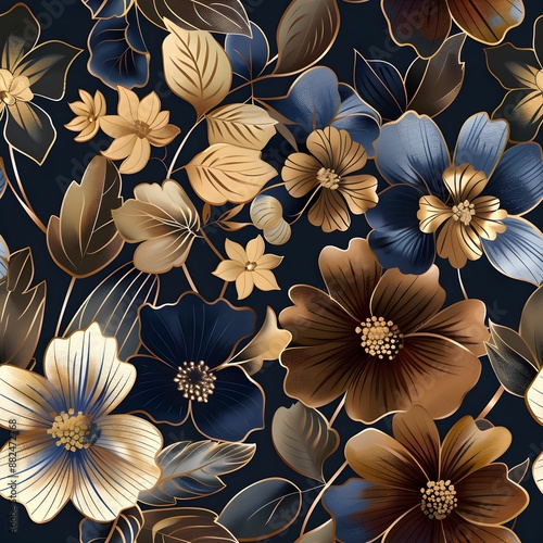 Elegant seamless floral pattern