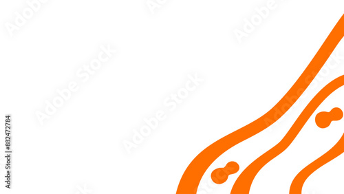 abstract orange wavy vector illustration on white background for background, backdrop, copyspace