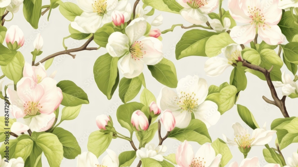 The enchanting pattern of the Apple Blossom flowers brings out a soft romantic feel, making this background so heartfelt. The enchanting pattern of the Apple Blossom flowers brings out a soft romantic feel, making this background so heartfelt.