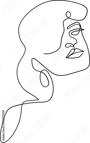 Beautiful woman lineart