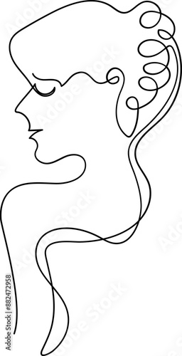 Beautiful woman lineart