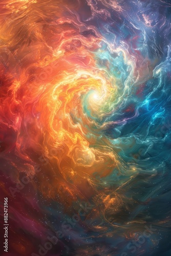Wallpaper Mural The Beauty of Dazzling Nebula Rotation: The Charm of Cosmic Nebula: Dazzling Rotating Wallpaper Background, an abstract wallpaper background that stuns the universe, aims to become a bestseller Torontodigital.ca