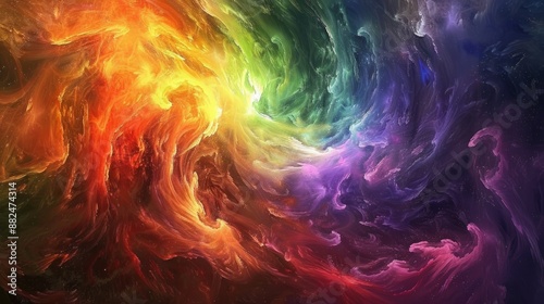 Wallpaper Mural The Beauty of Dazzling Nebula Rotation: The Charm of Cosmic Nebula: Dazzling Rotating Wallpaper Background, an abstract wallpaper background that stuns the universe, aims to become a bestseller Torontodigital.ca