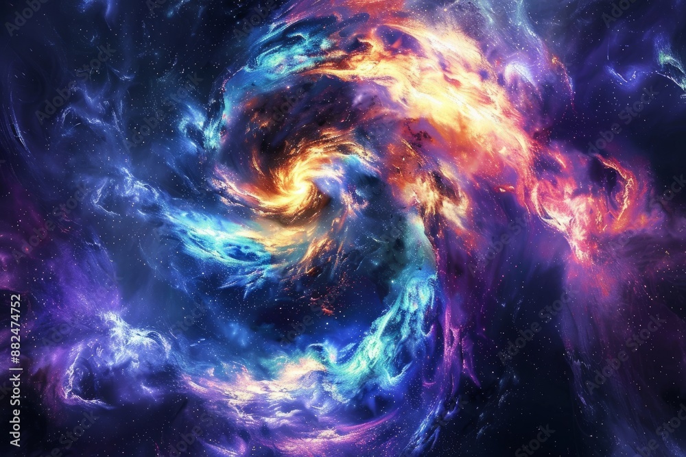 The Beauty of Dazzling Nebula Rotation: The Charm of Cosmic Nebula: Dazzling Rotating Wallpaper Background, an abstract wallpaper background that stuns the universe, aims to become a bestseller