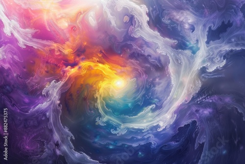 Wallpaper Mural The Beauty of Dazzling Nebula Rotation: The Charm of Cosmic Nebula: Dazzling Rotating Wallpaper Background, an abstract wallpaper background that stuns the universe, aims to become a bestseller Torontodigital.ca