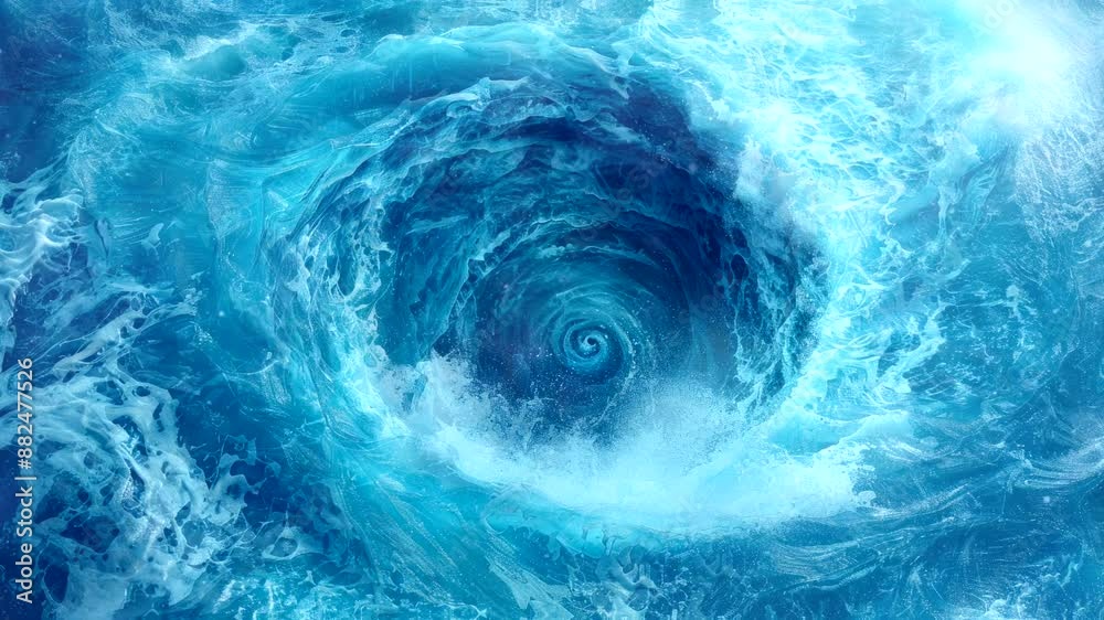 sea vortex background circular spin video animation background Seamless looping time-lapse 4k quality